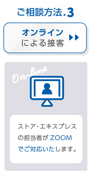 ご相談方法3　オンラインによる接客