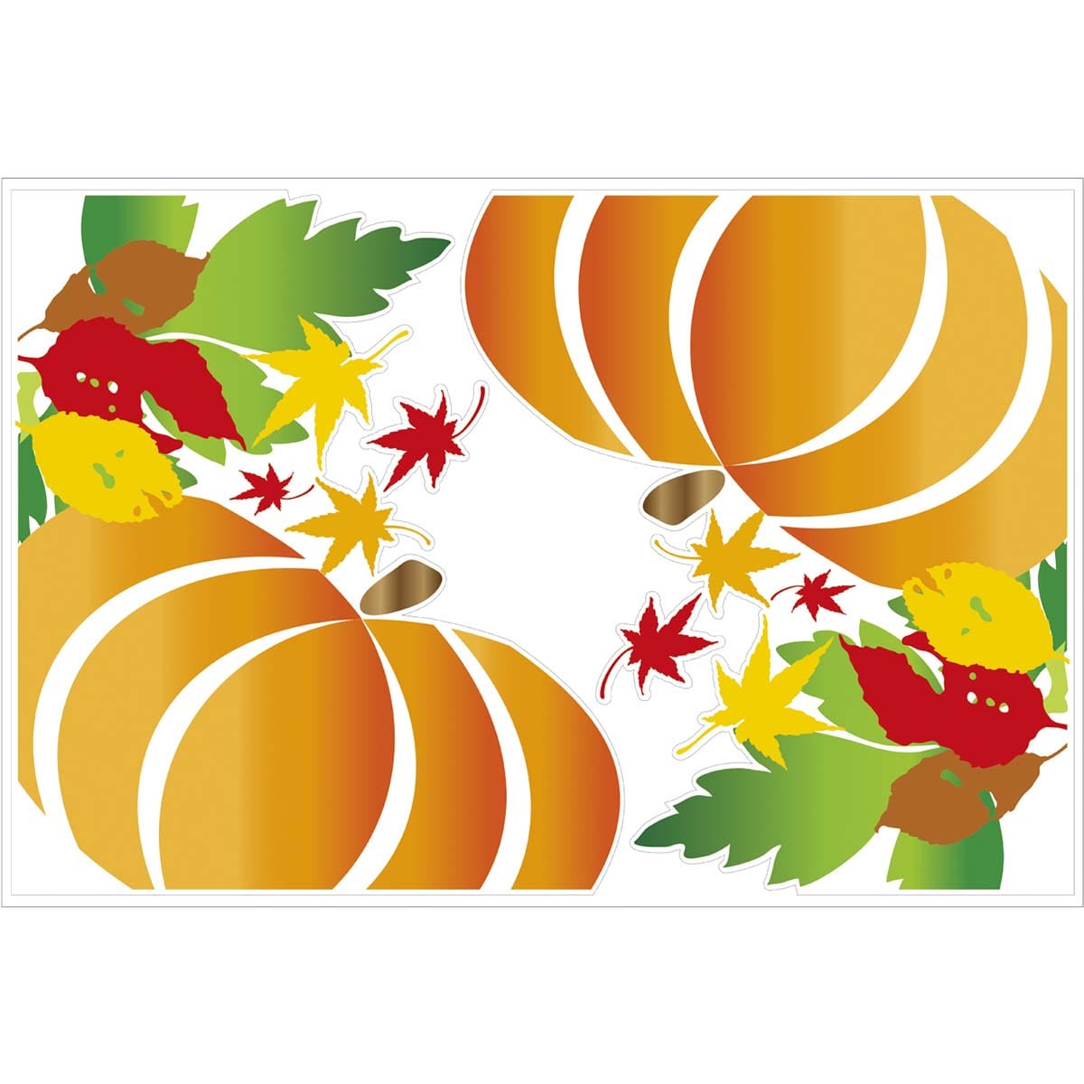 (秋・ハロウィン)ウインドウシール