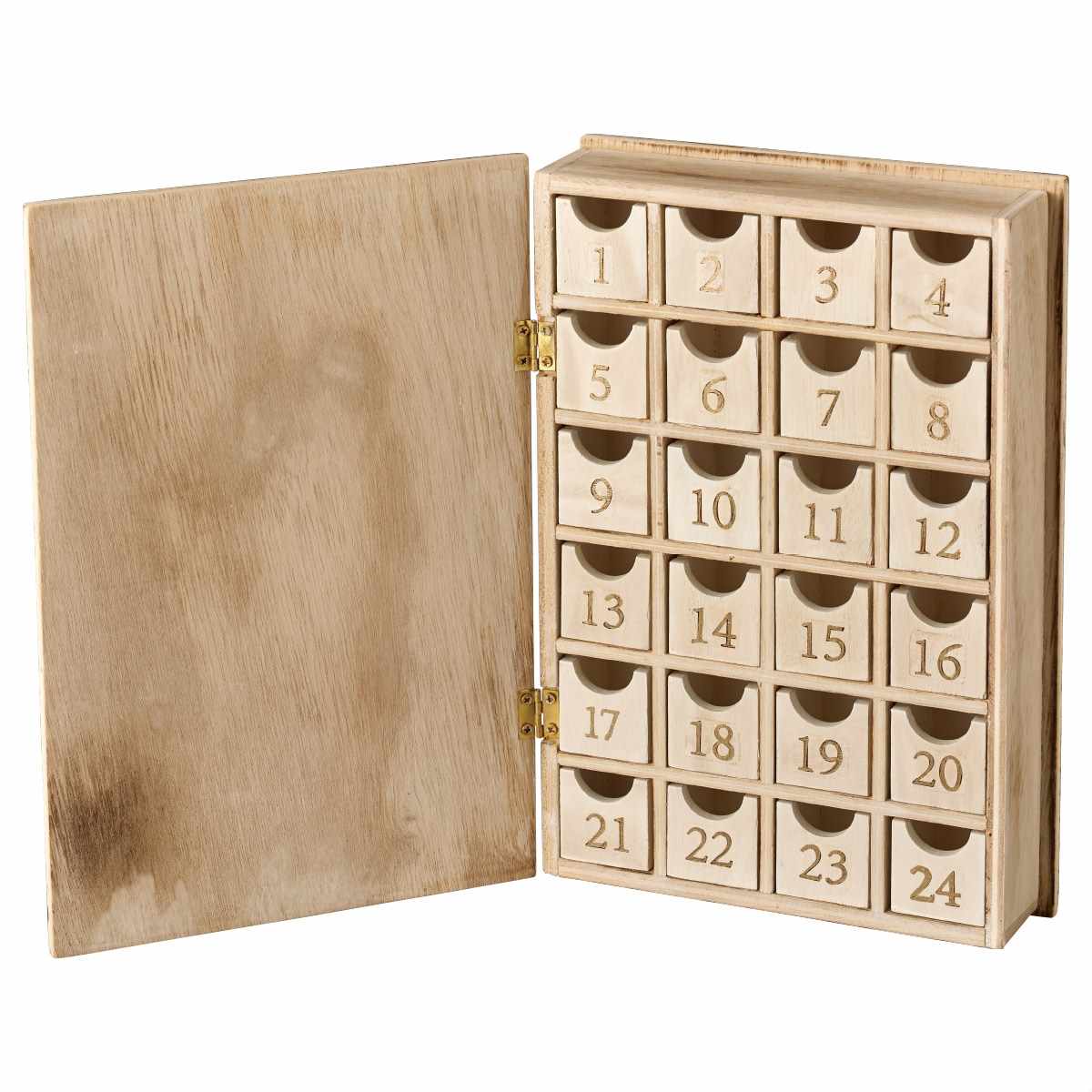 ウッドアドベントカレンダー ブック ゴールド クリスマス木製 雑貨 北欧風 通販 ストア エキスプレス
