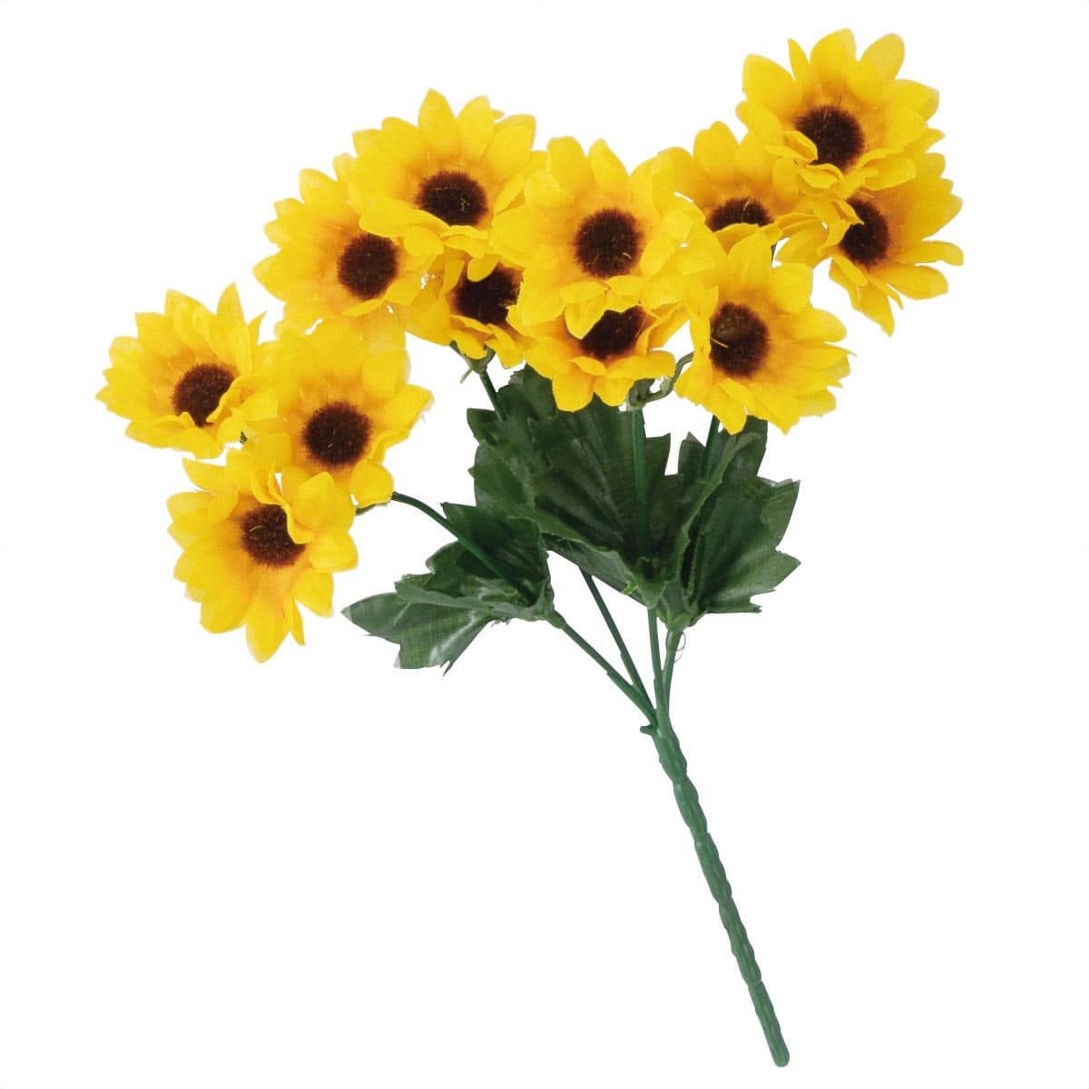 6本 ミニひまわり造花ブッシュ25cm