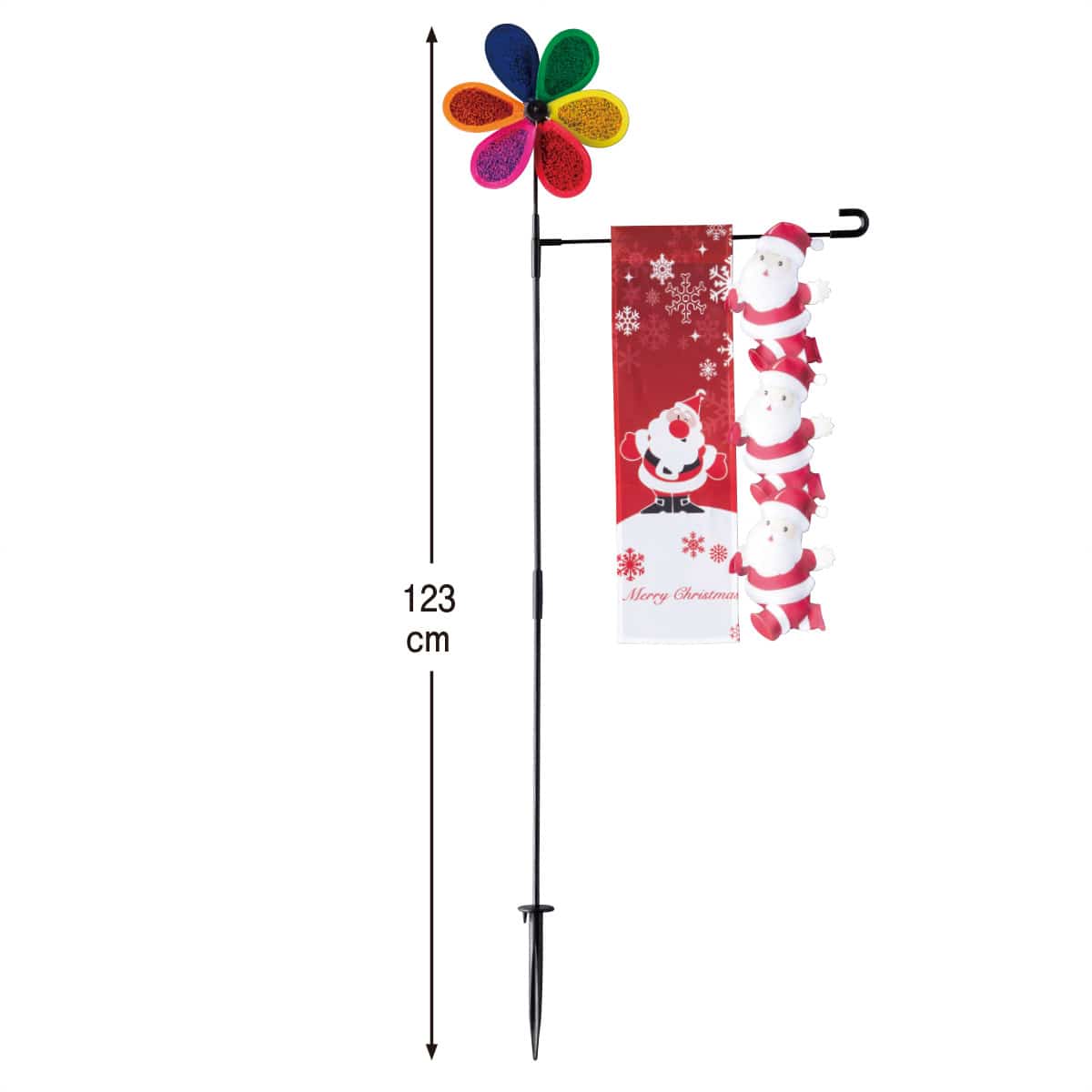 3連サンタフラッグ クリスマス