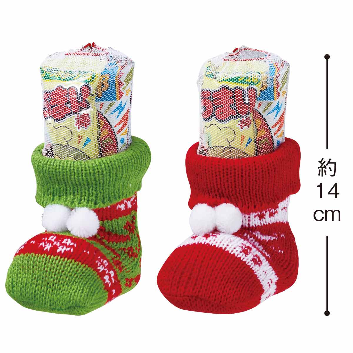 100個】クリスマスニットブーツお菓子入り |クリスマス飾り通販 ストエキ