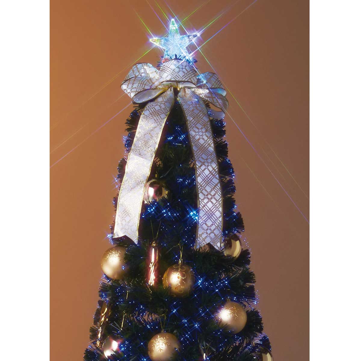 デコレーションファイバークリスマスツリーセット 240cm ゴールド