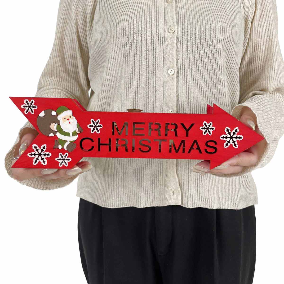 LED木製アローハンギング 幅23cm