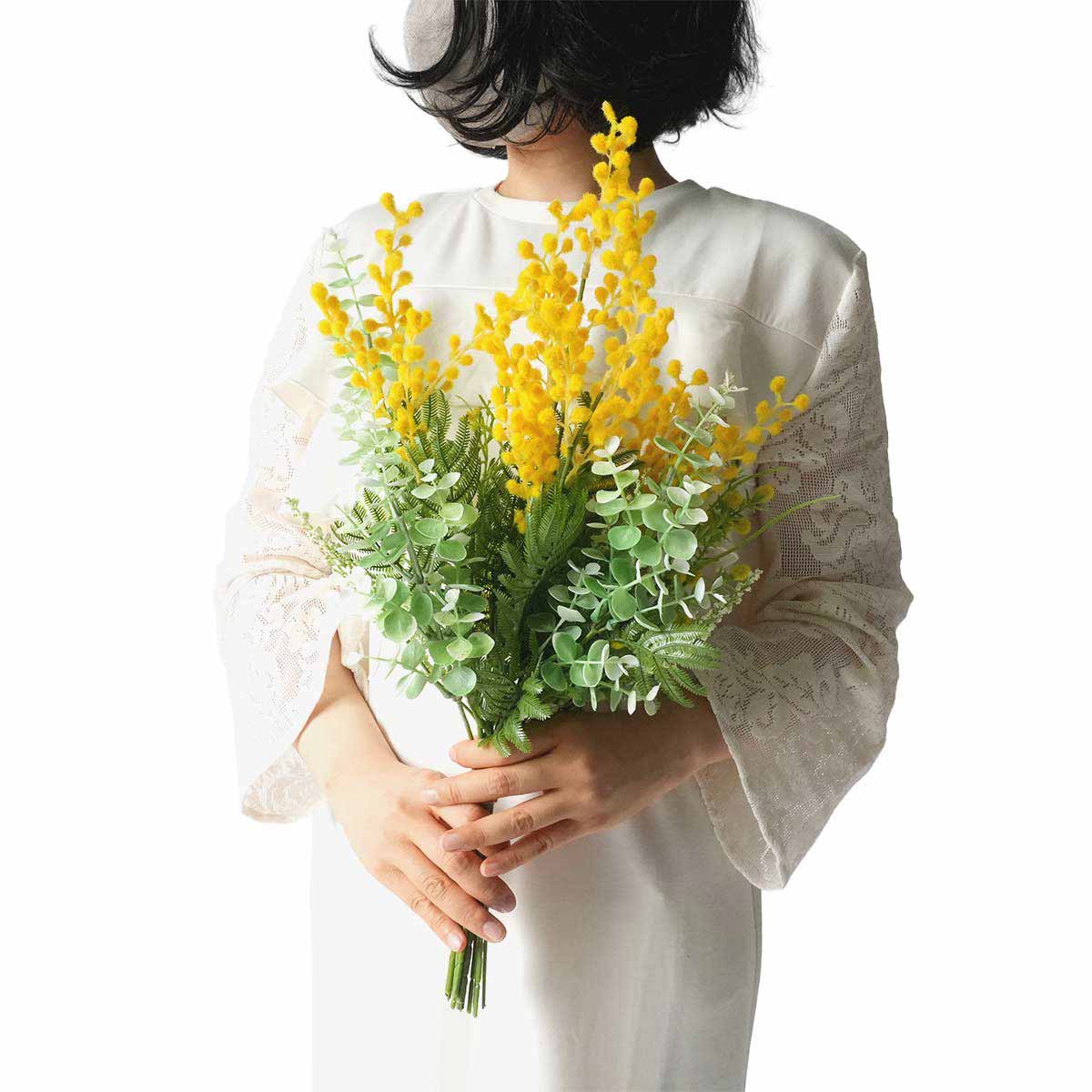 ミモザ造花スワッグ50cm