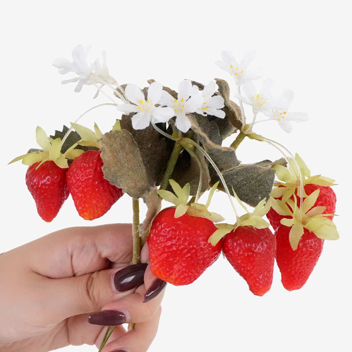 12本フレッシュストロベリーピック(造花)