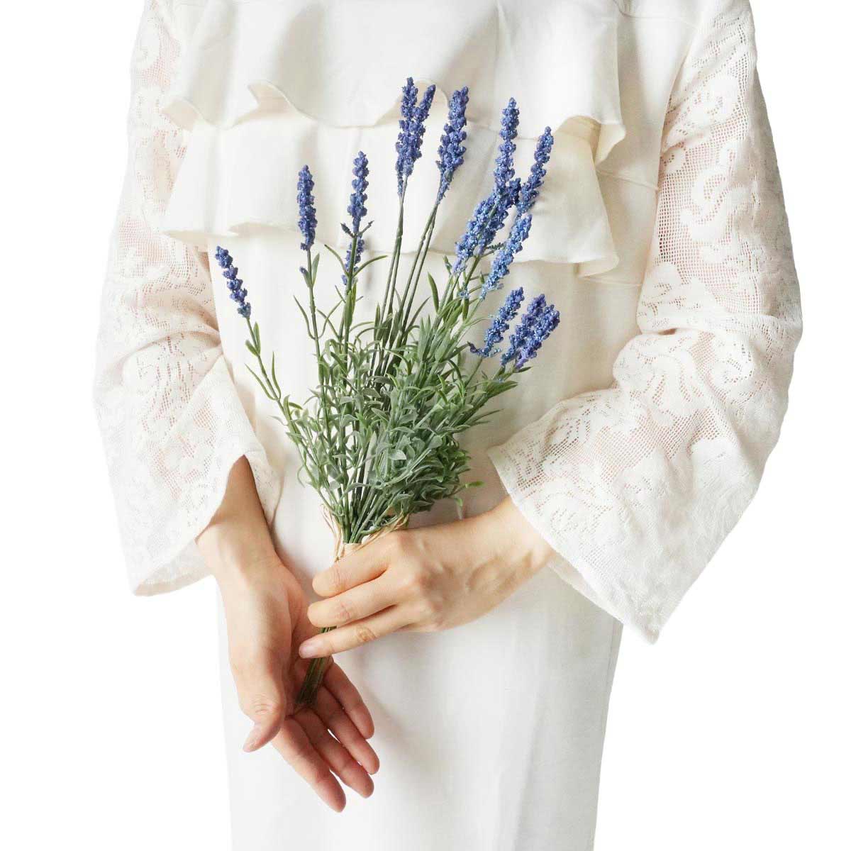 6束セット ラベンダー造花バンドル 38cm