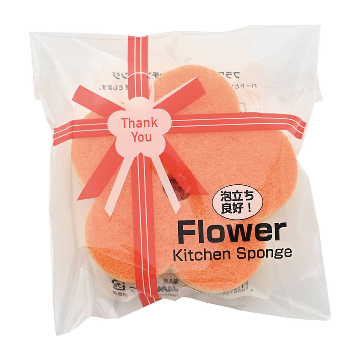 150個 フラワーダイカットキッチンスポンジ