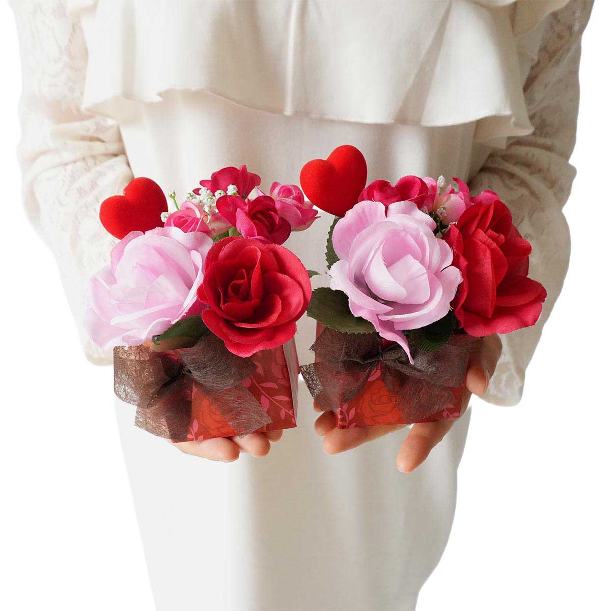 スイートバレンイタインポット 高さ15cm