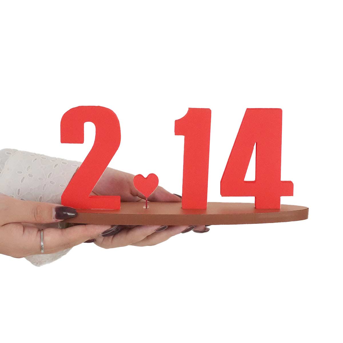 バレンタイン日付数字【2.14】卓上スタンドポップ