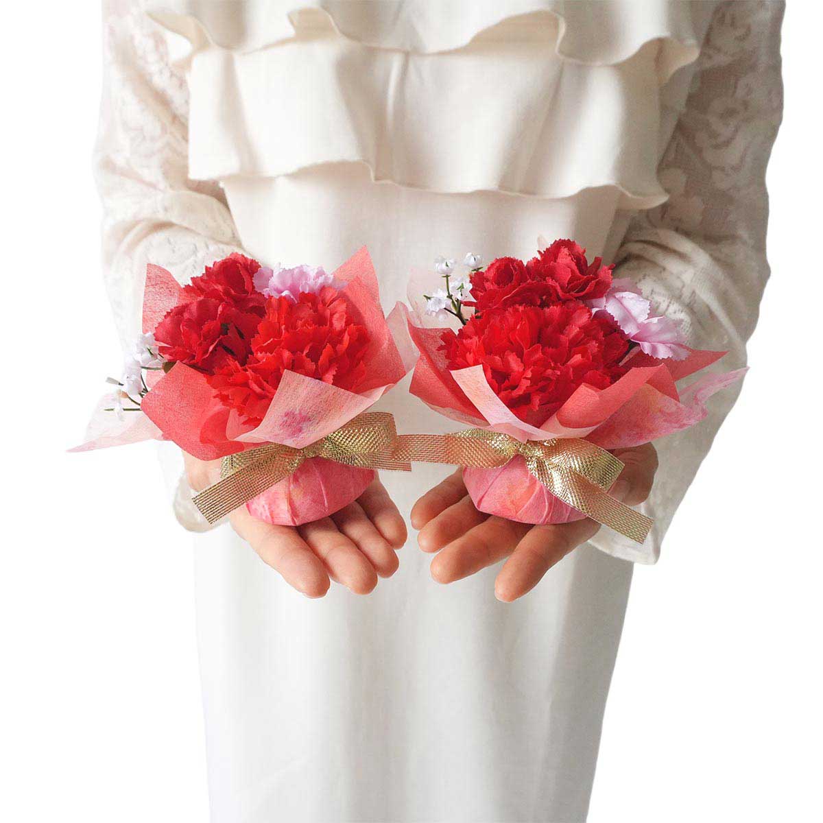 2個 母の日ラップ 高さ11cm