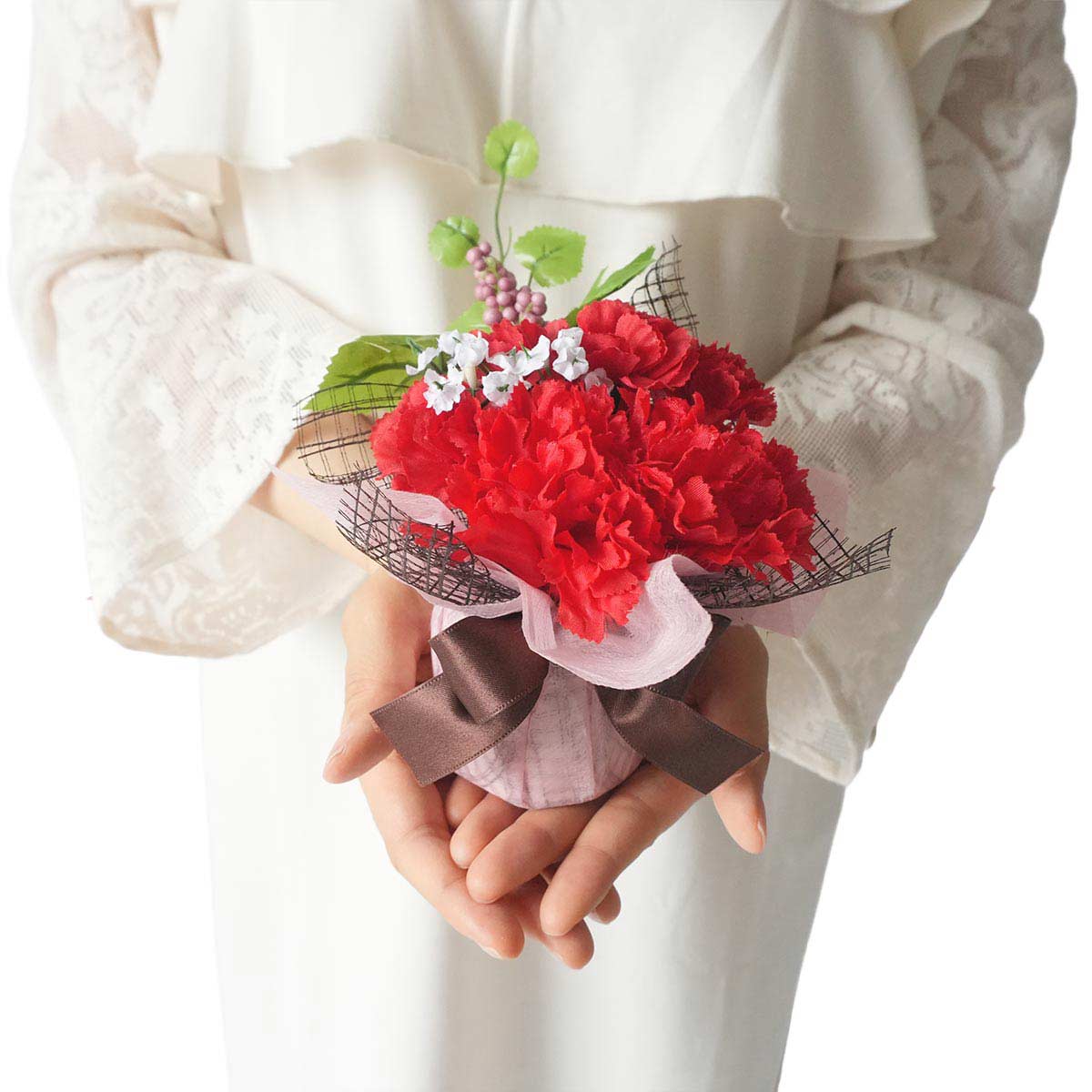 カーネーションベリーミックスラップ 高さ15cm