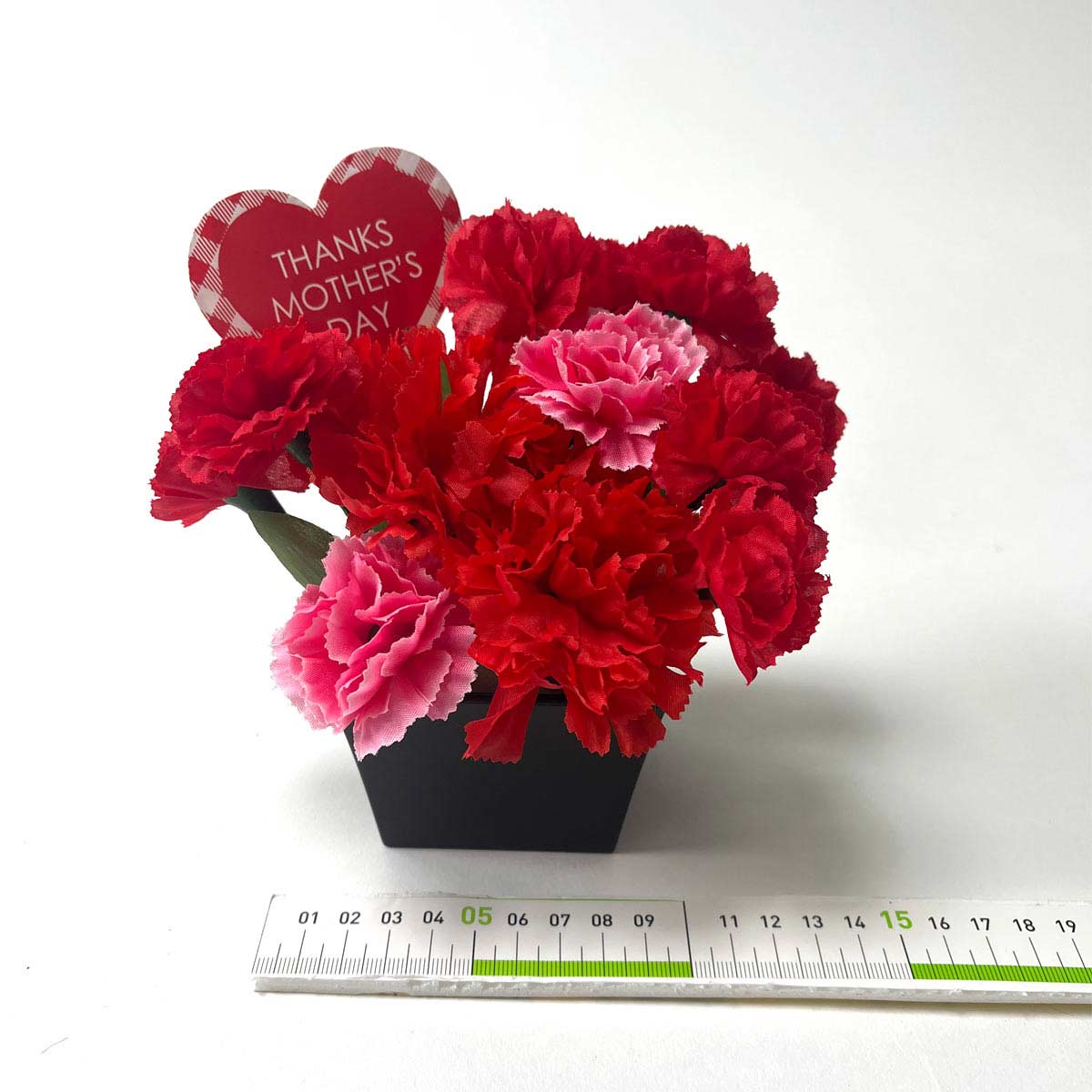 2個 スクエアカーネーションポット(造花)