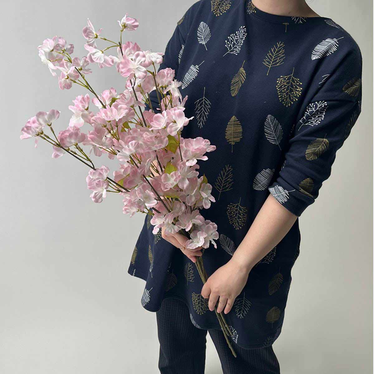 3本 大輪中枝桜スプレー79cm　(造花)