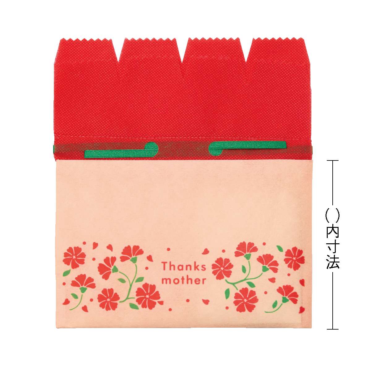 巾着バッグ ピンクカーネーション