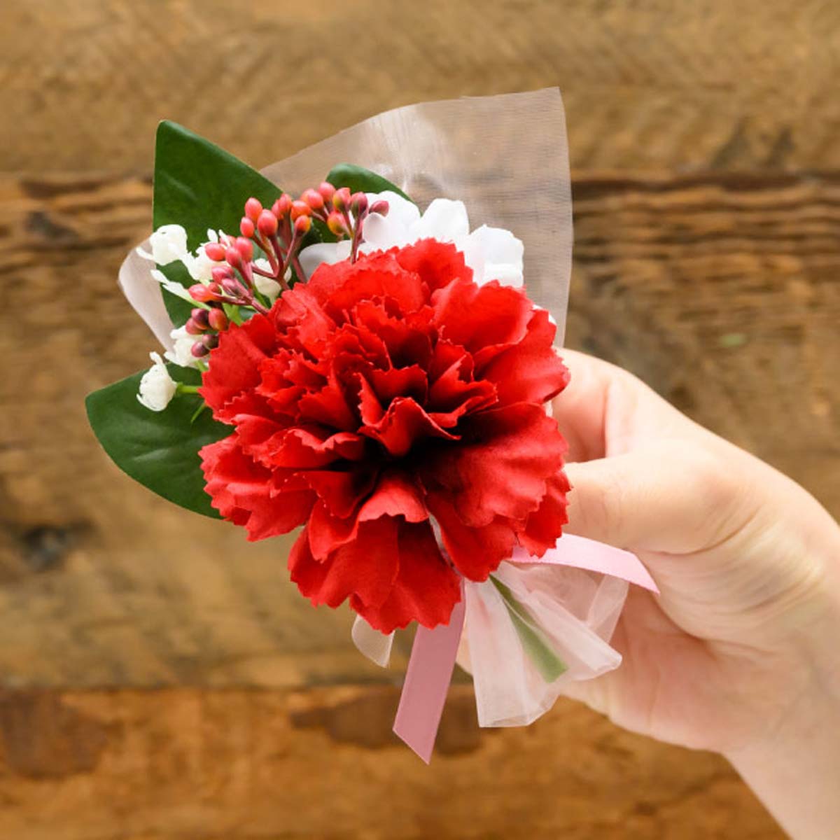 6個 造花ブーケ カーネーション