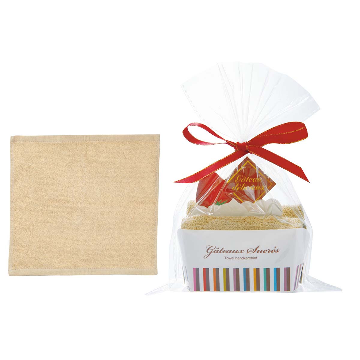 96個 ショートケーキタオルハンカチ