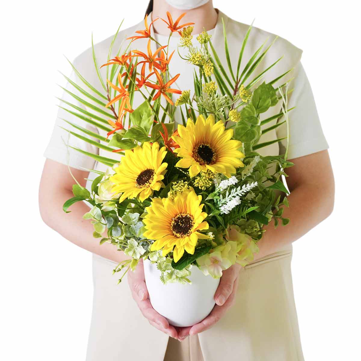 ひまわり造花アレンジ〔ストエキオリジナル〕