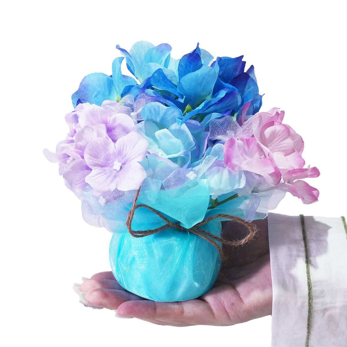 2個 あじさい造花ラップ幅15cm