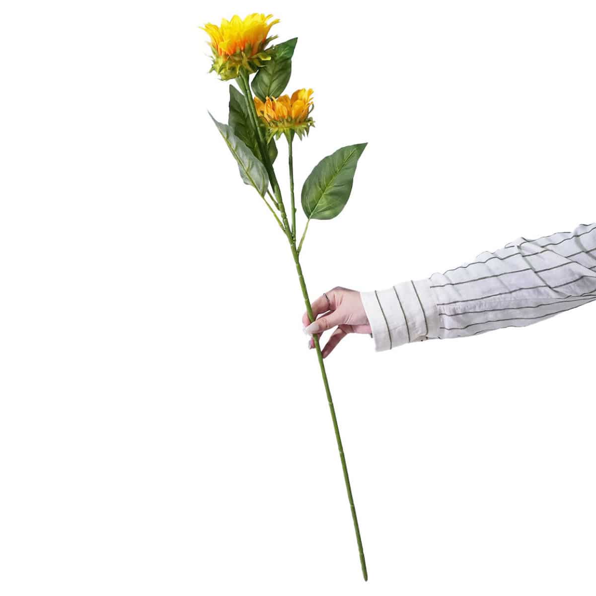 ひまわり造花ロングスプレー 90cm