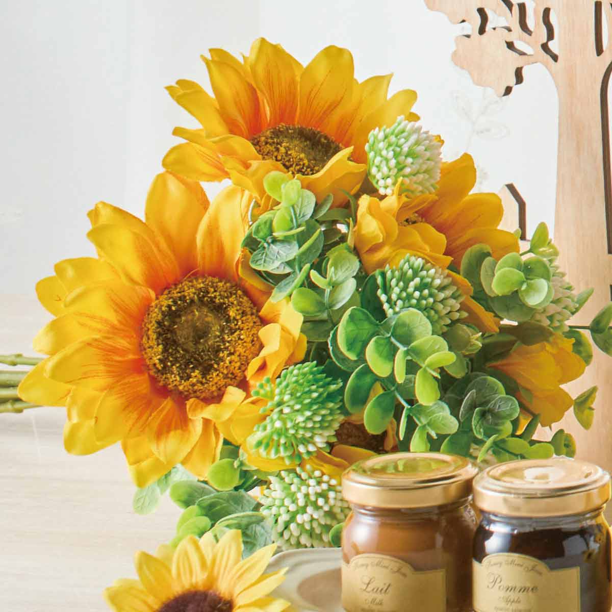 ひまわり造花ブーケ34cm1束