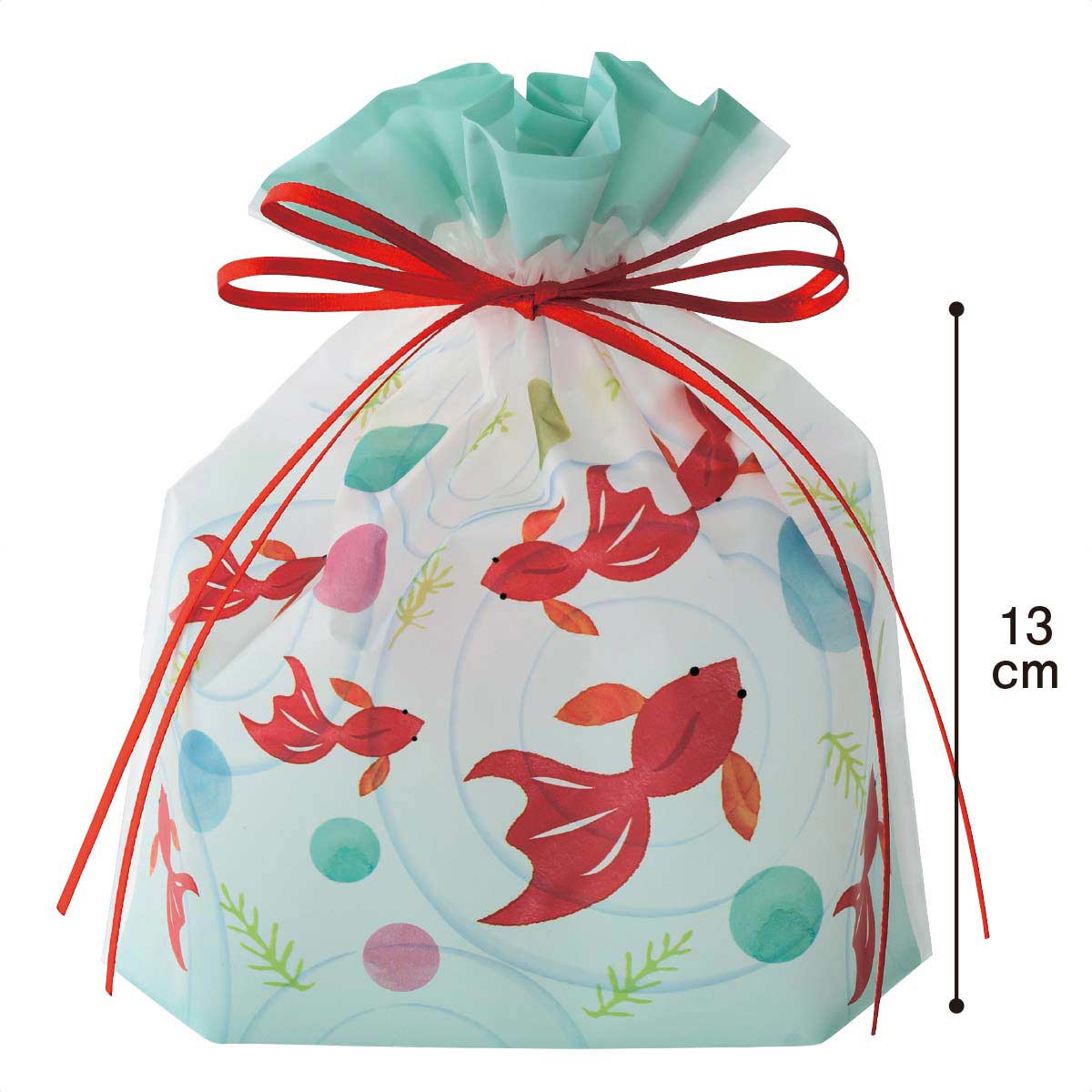 20枚 フロスト巾着バッグ 金魚