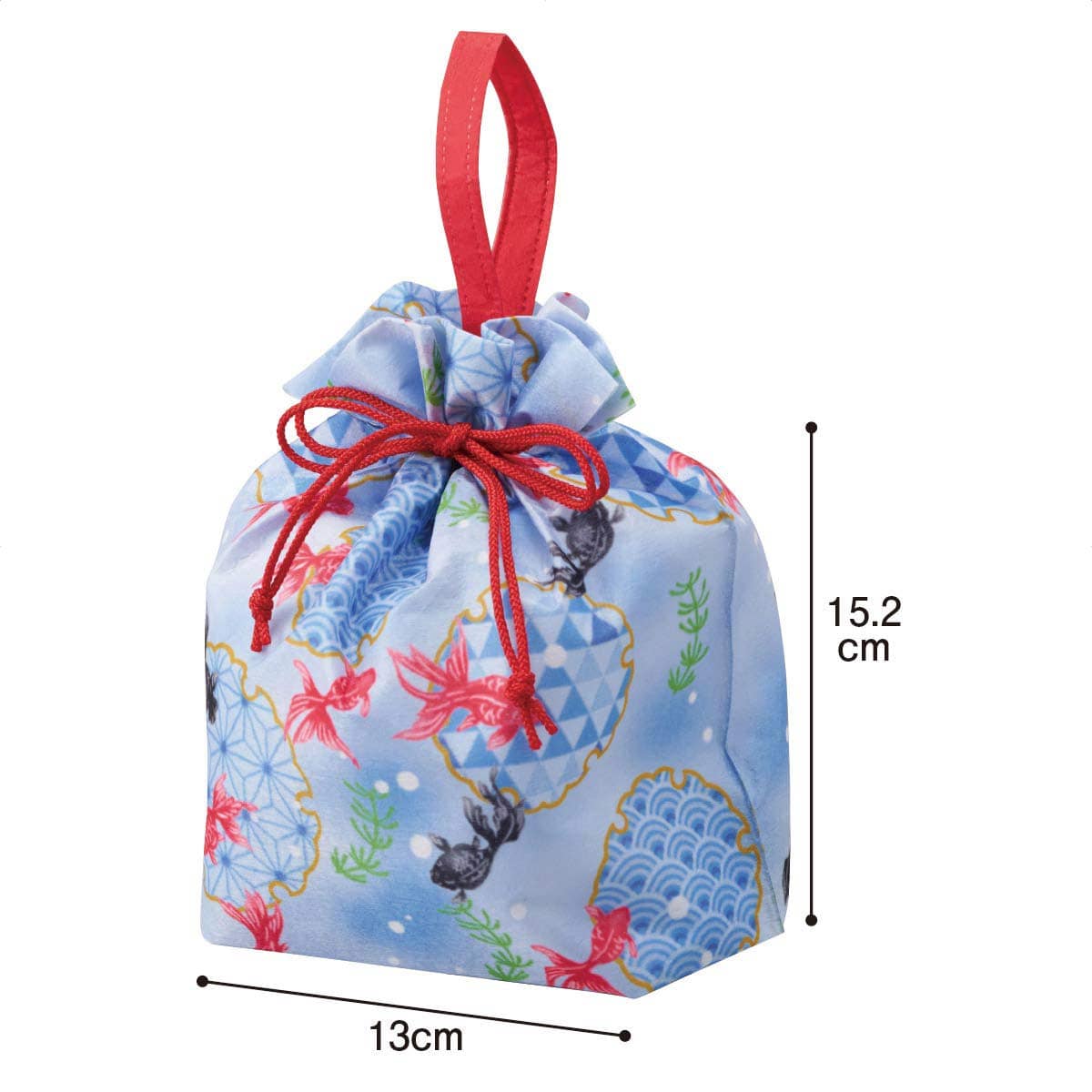 20枚 エーワン 手提げ巾着袋 六花 りっか 金魚柄