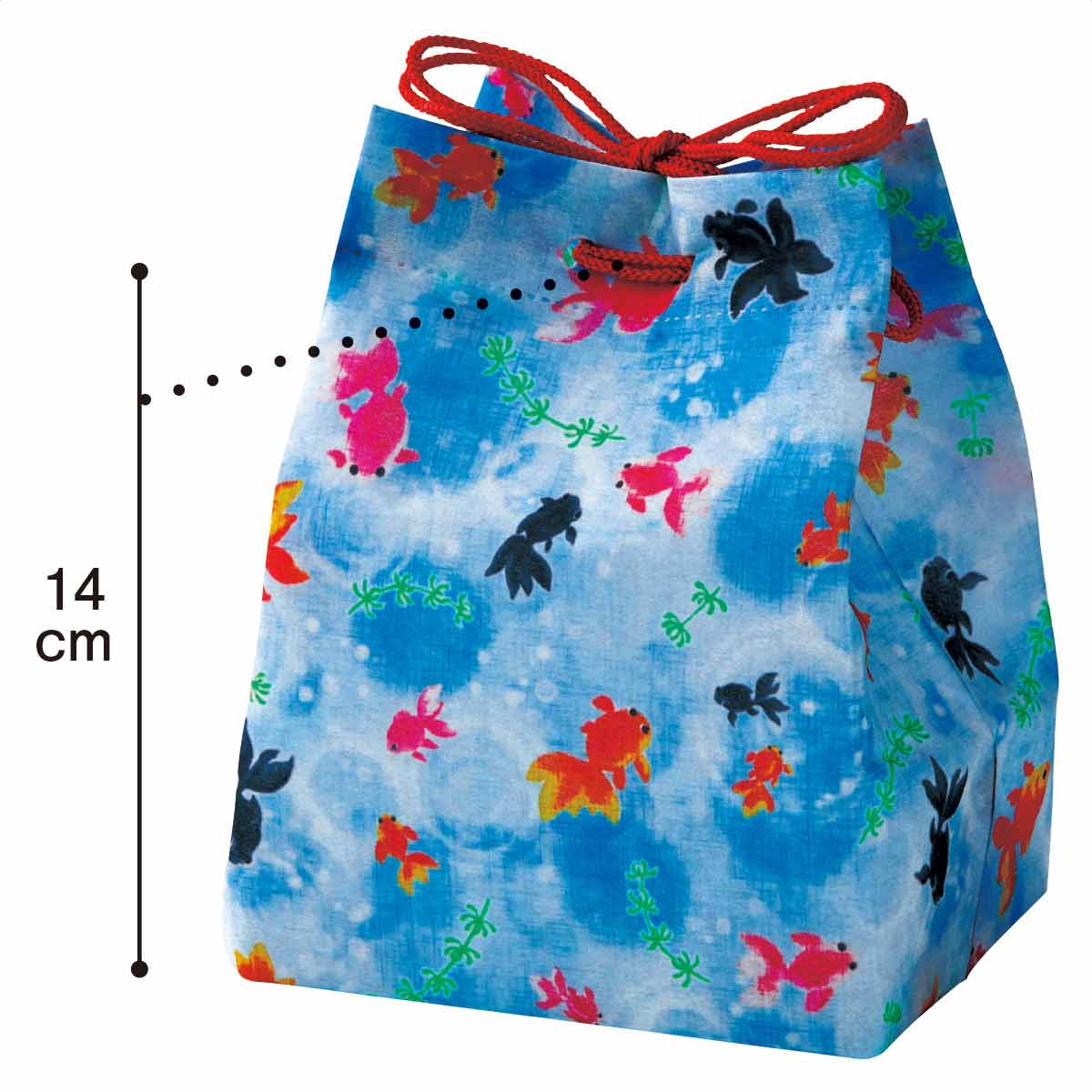 【20枚】 エーワン 不織布ギフトバッグ 信玄袋 金魚