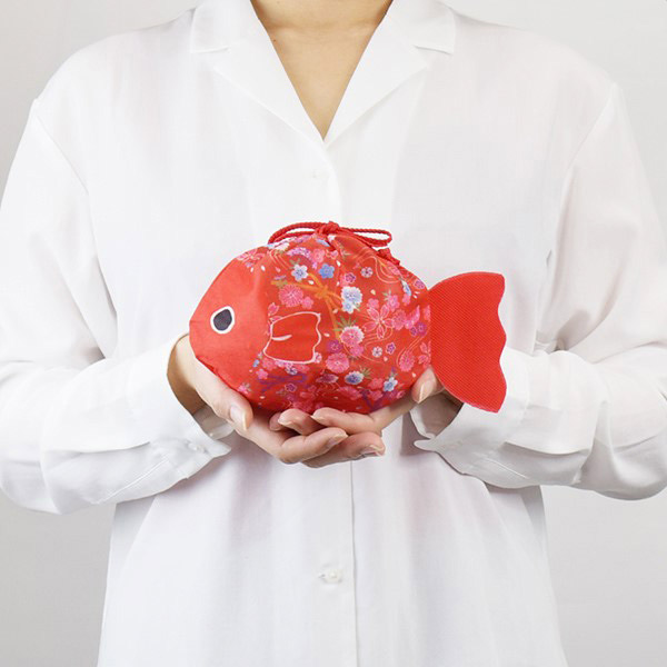 【20枚】 巾着バッグ 和柄金魚