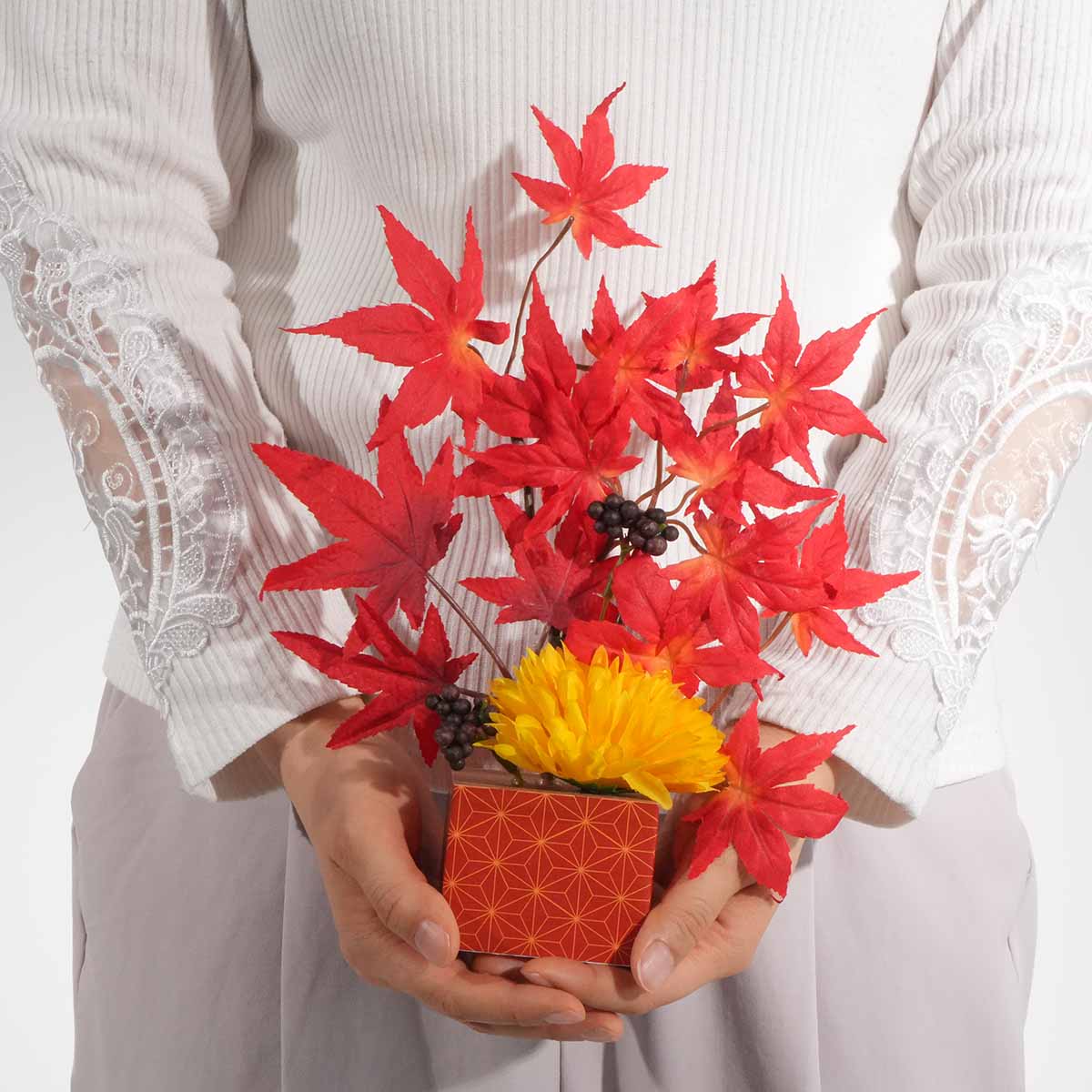 紅葉アレンジ（造花）