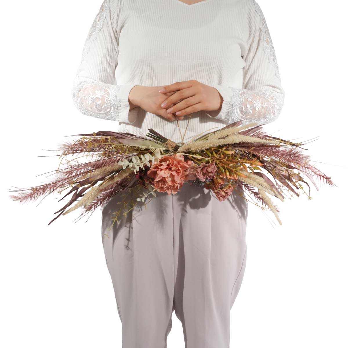 モーヴオータムスワッグ78cm (造花)