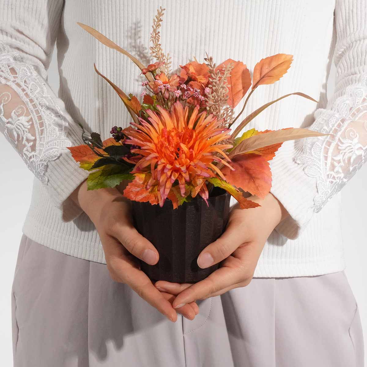 オータムデイジーポット高さ28cm（造花）