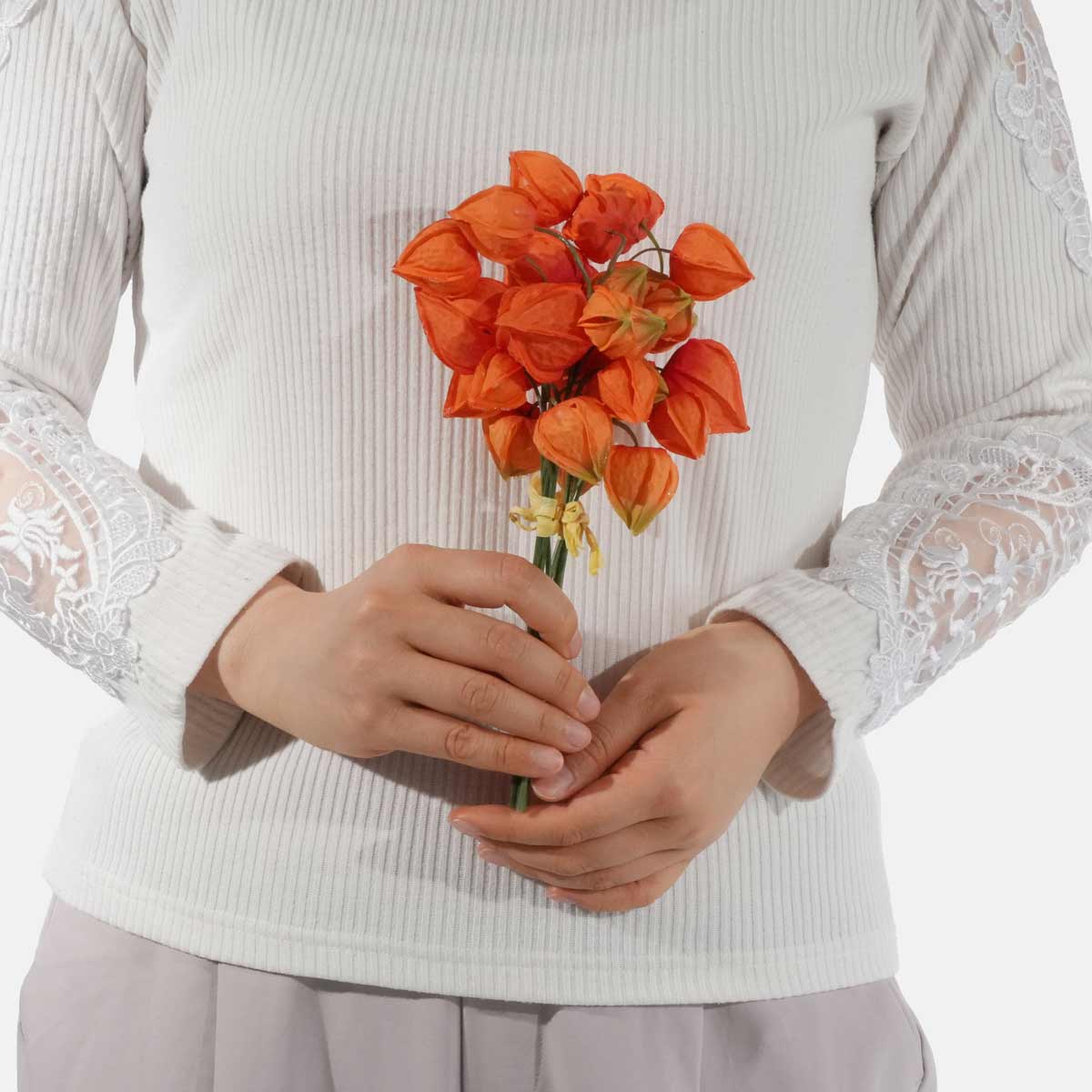 ほおずきピック25cm（造花）