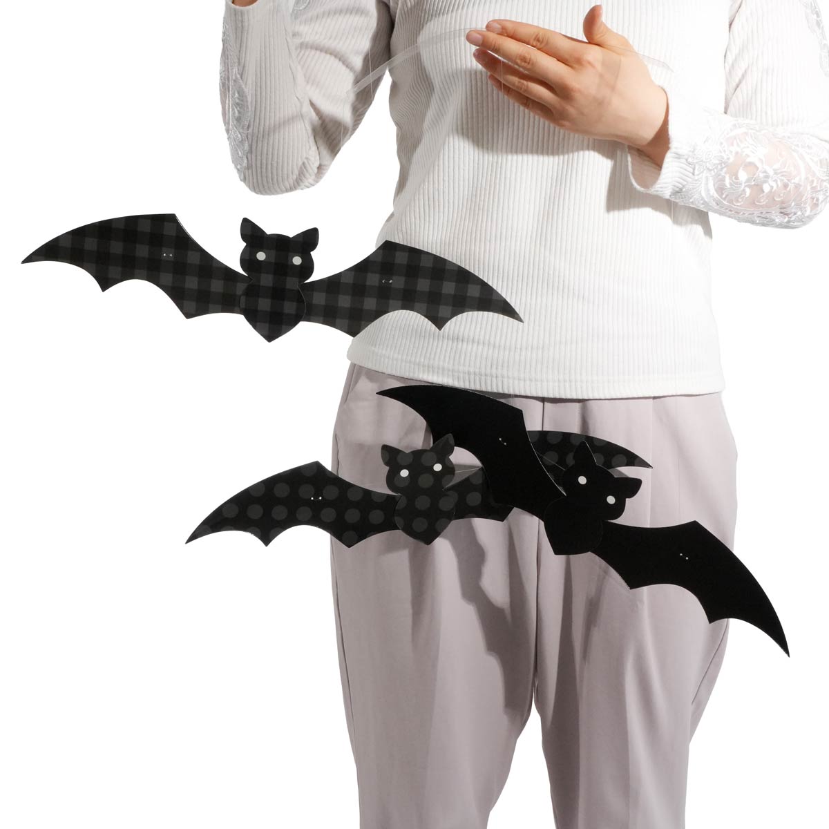 3個 コウモリオーナメント