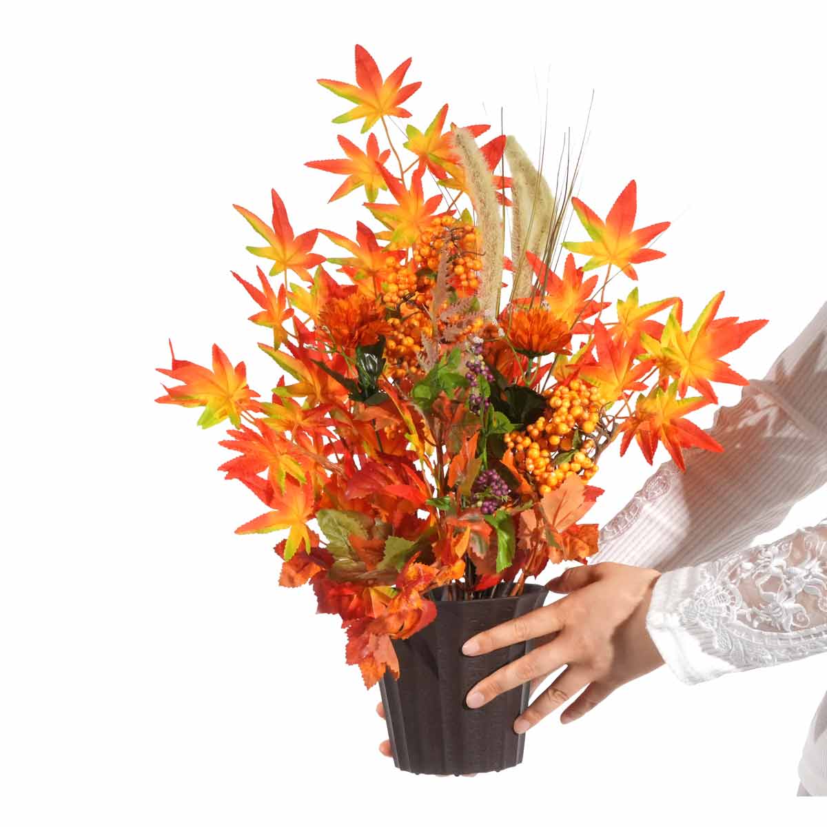 紅葉ミックスアレンジ高さ57cm（造花）