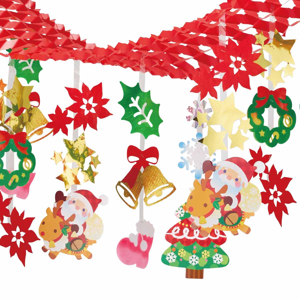 ハッピークリスマス プリーツハンガー