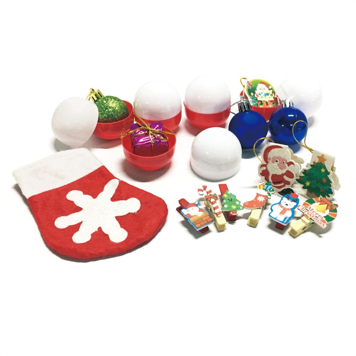 60個 クリスマスグッズあつめるんです カプセルつかみ