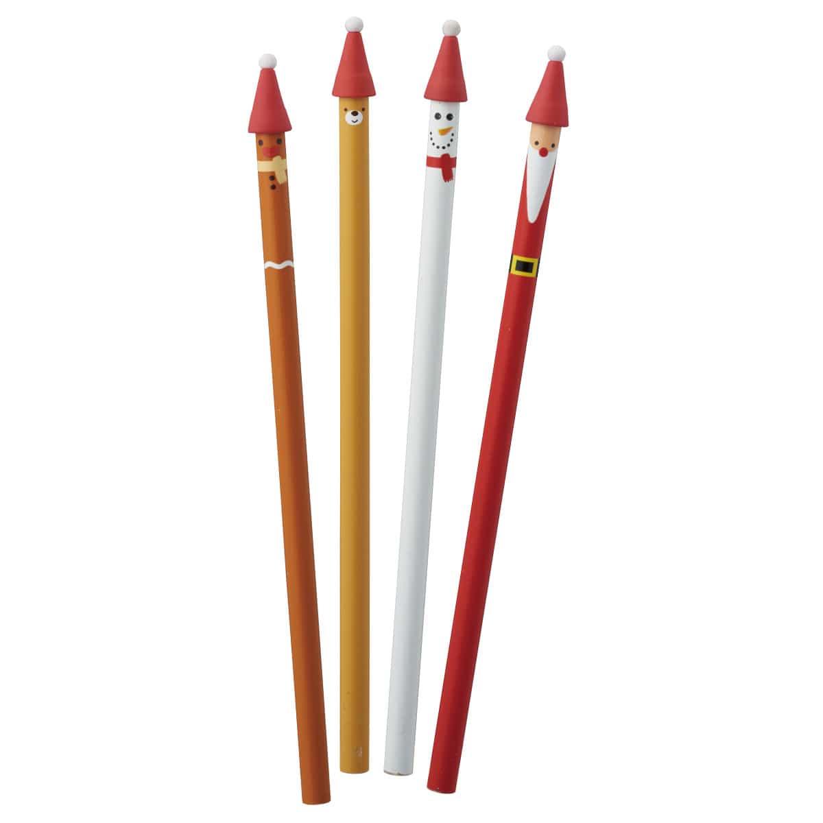 24本 サンタ消しゴム付き鉛筆