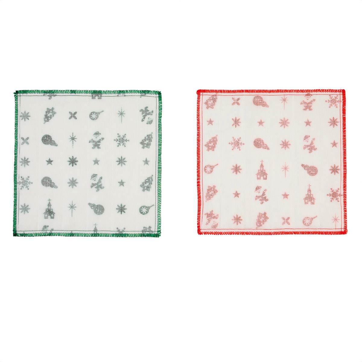 100枚 クリスマスかや織りテーブルふきん