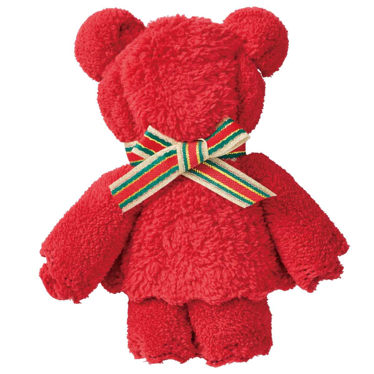 100個 クリスマスふんわりベアタオルハンカチ