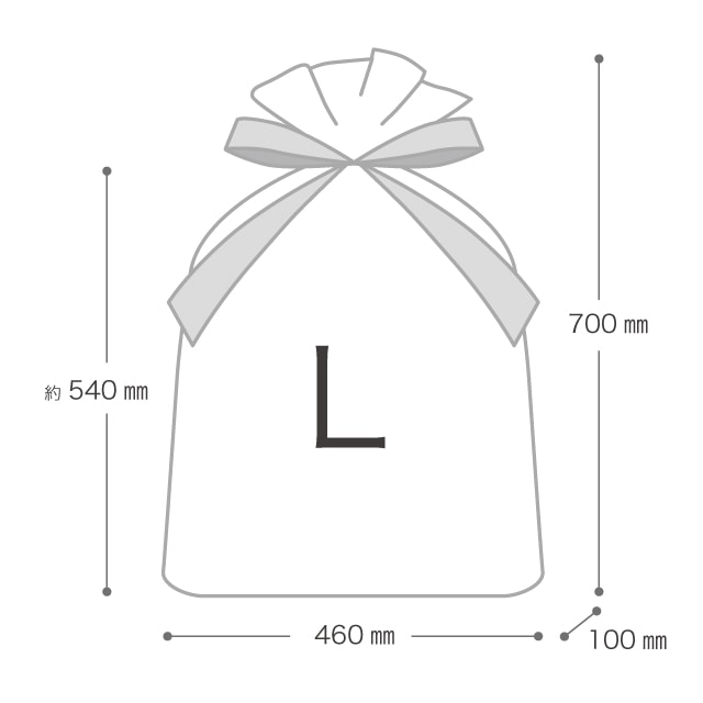20枚 リボン付きギフトバッグ クラシカルクリスマス  幅46×高さ70[54]×底マチ10cm