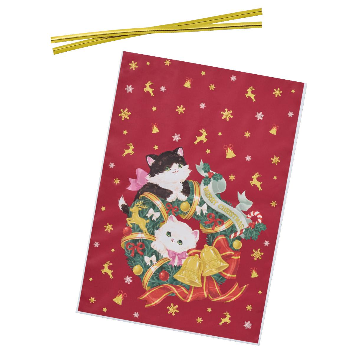 20枚 ギフトバッグ ヴィンテージキャット幅26×高さ37cm