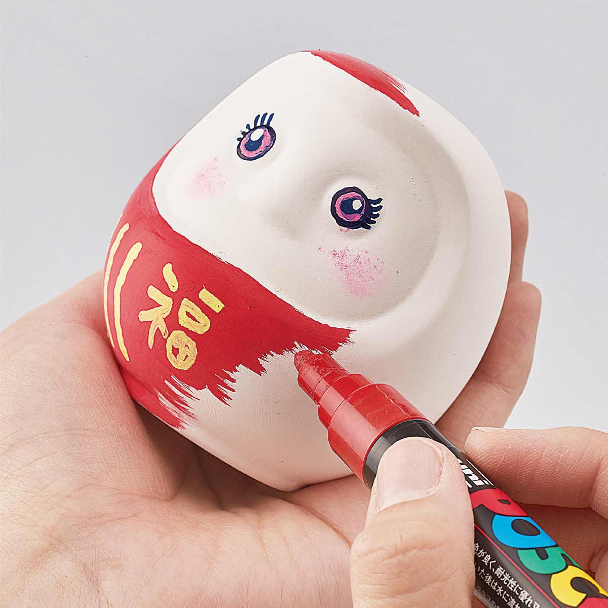 60個 らくがき貯金箱 だるま