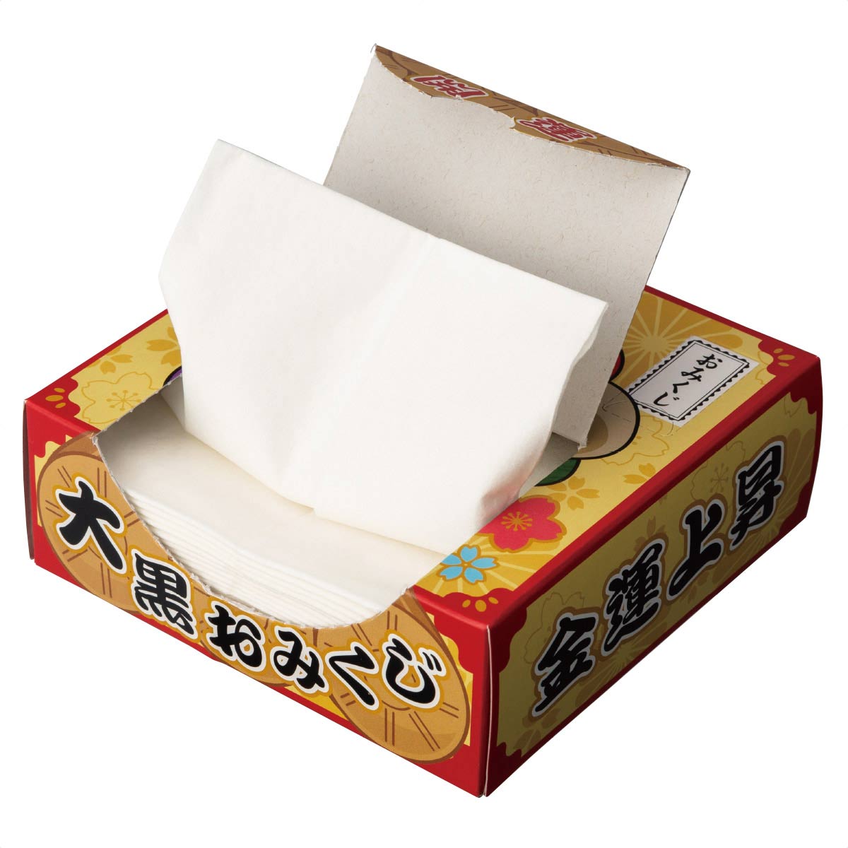 100個 おみくじ付きボックスティッシュ