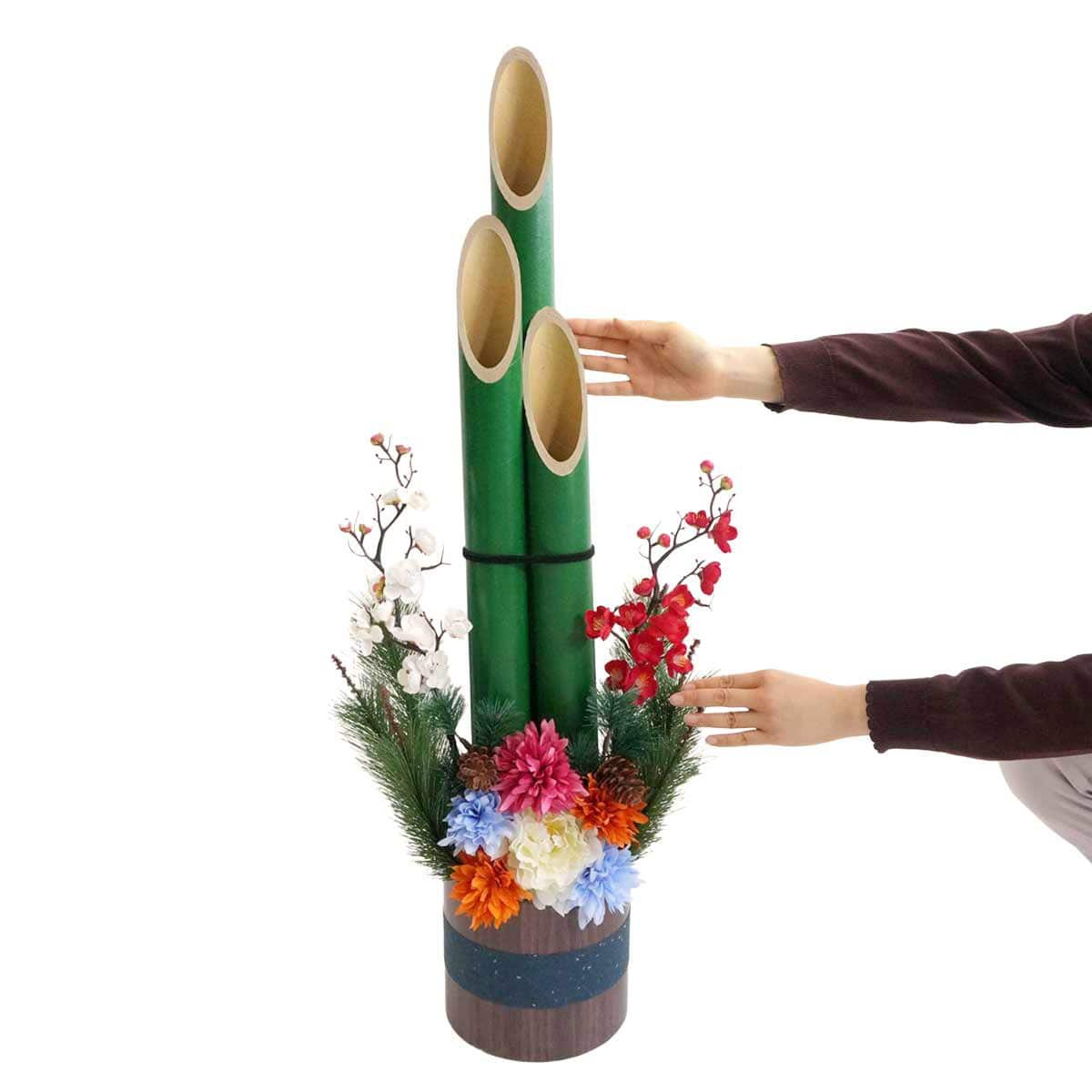 モダン門松アレンジ100cm［ストエキオリジナル］