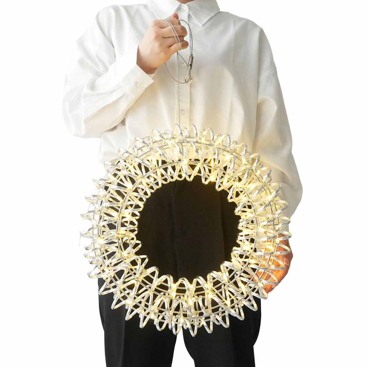40cm LEDメタルライクリング