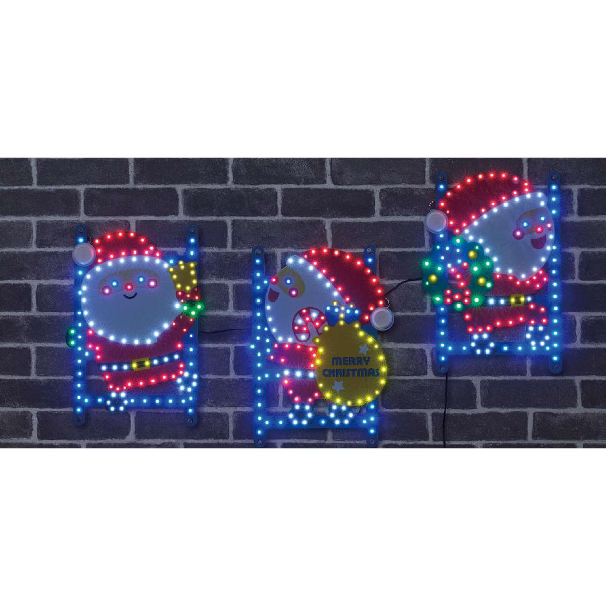 SMD3連モチーフライト はしごサンタ100cm