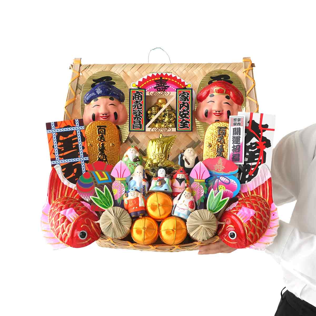えべっさん飾り福箕(置き掛け両用)幅53cm