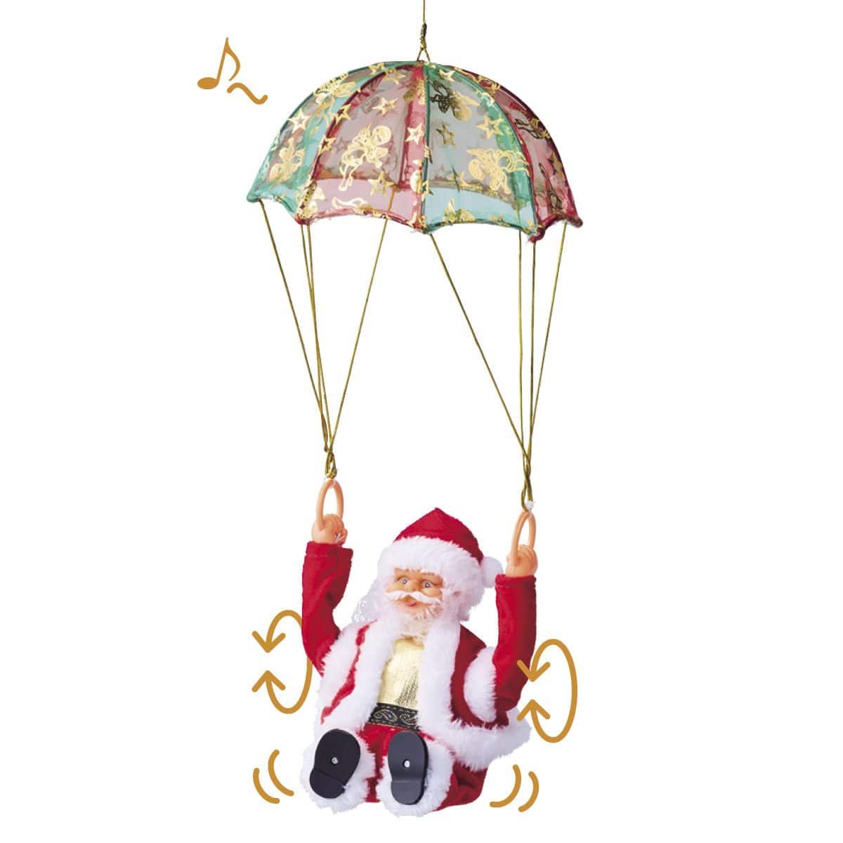 ムービングパラシュートサンタ 高さ56cm
