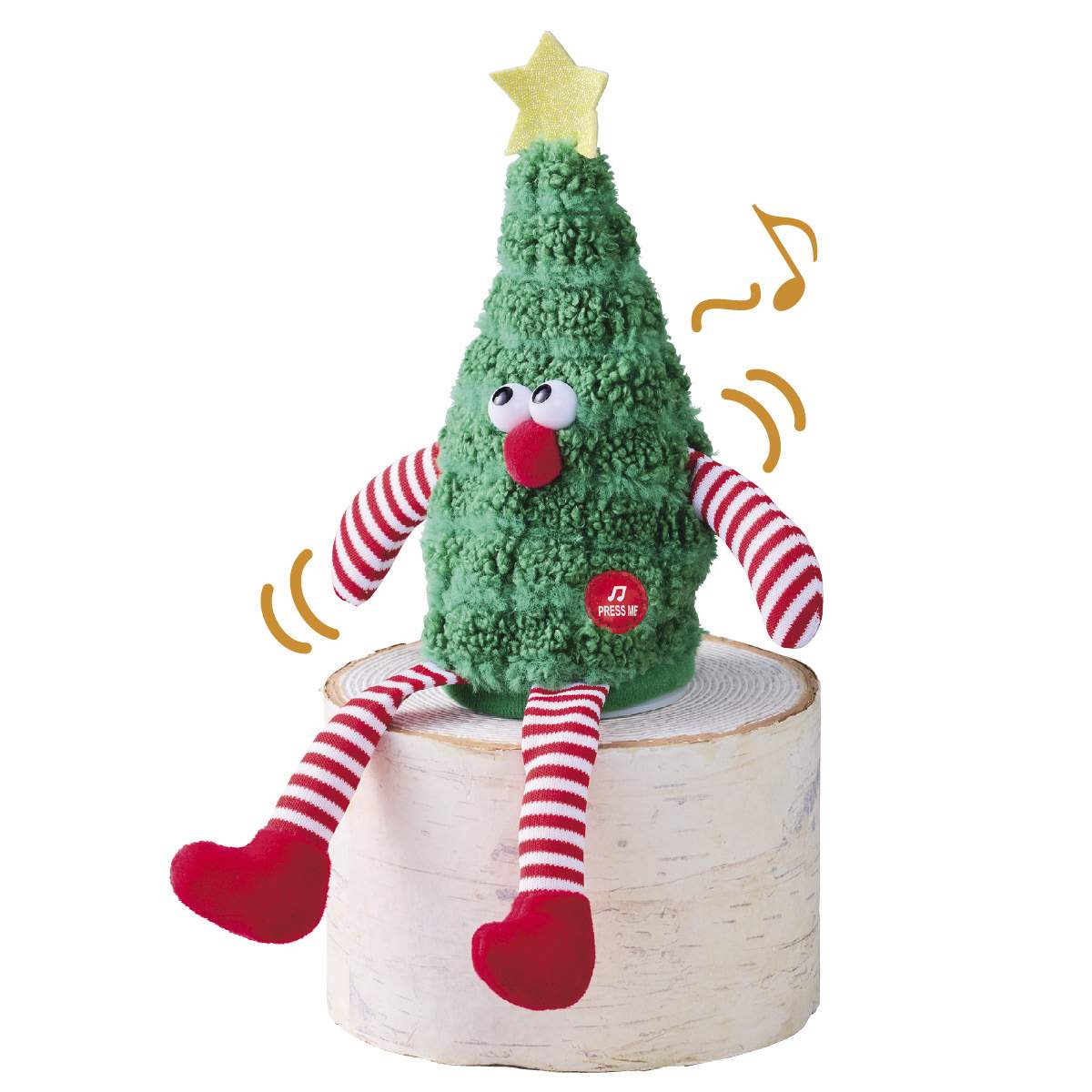 ムービング足ブラクリスマスツリー 高さ29cm